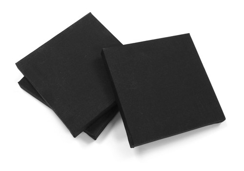 Black blank stretched canvas - black,