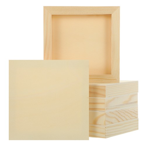 Pack wood canvas boards 5x5 - canvas,