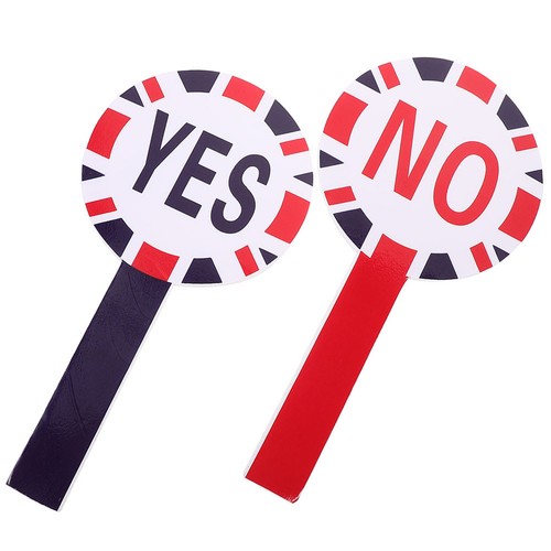 2pcs reusable yes paddle - no,
