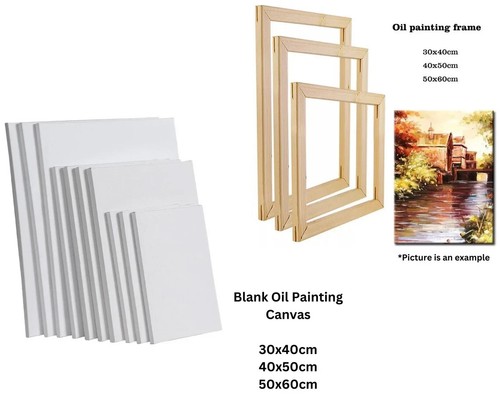Blank canvas with wooden - with, frame