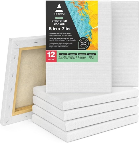 Stretched blank canvas white - canvas,