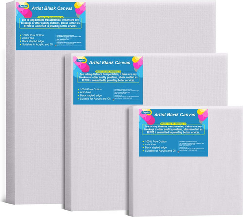 Blank stretched framed canvas - framed,