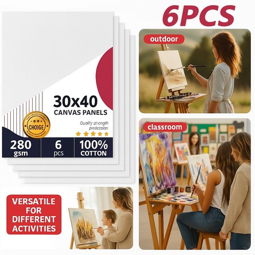 6pcs blank canvas board - canvas,