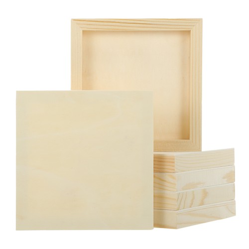 Pack wood canvas boards - 6, 6x6